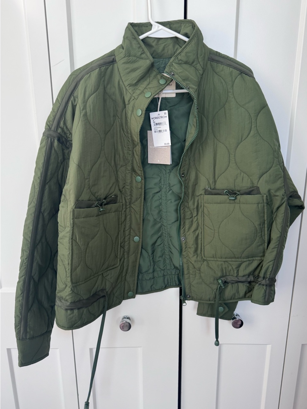 Nordstrom NWT Thread & Supply Olive Quilted Jacket